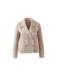 Kinross Short Trench Coat in taupe 1 - women's jacket - detail view