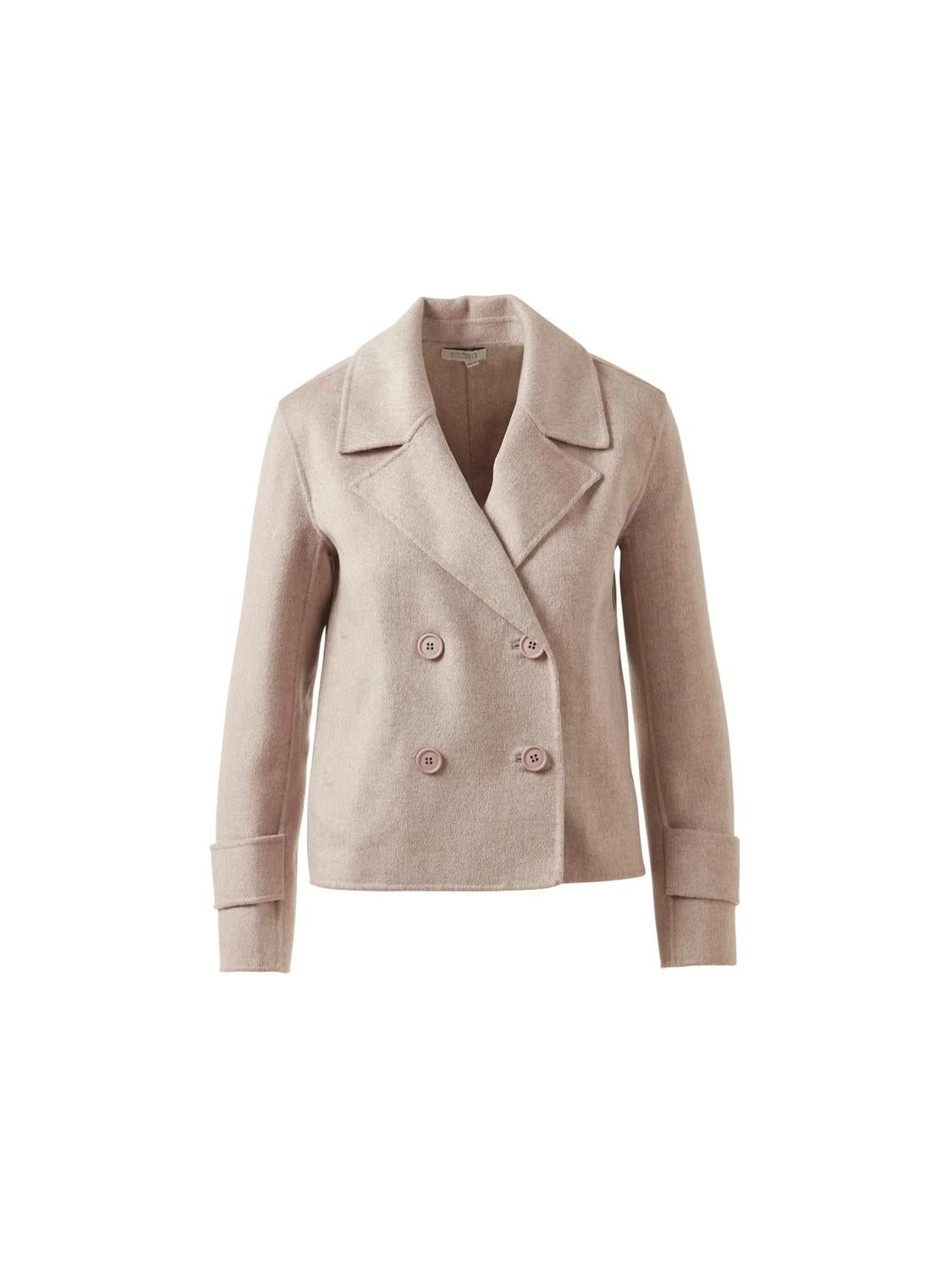 Kinross Short Trench Coat in taupe 1 - women's jacket - detail view