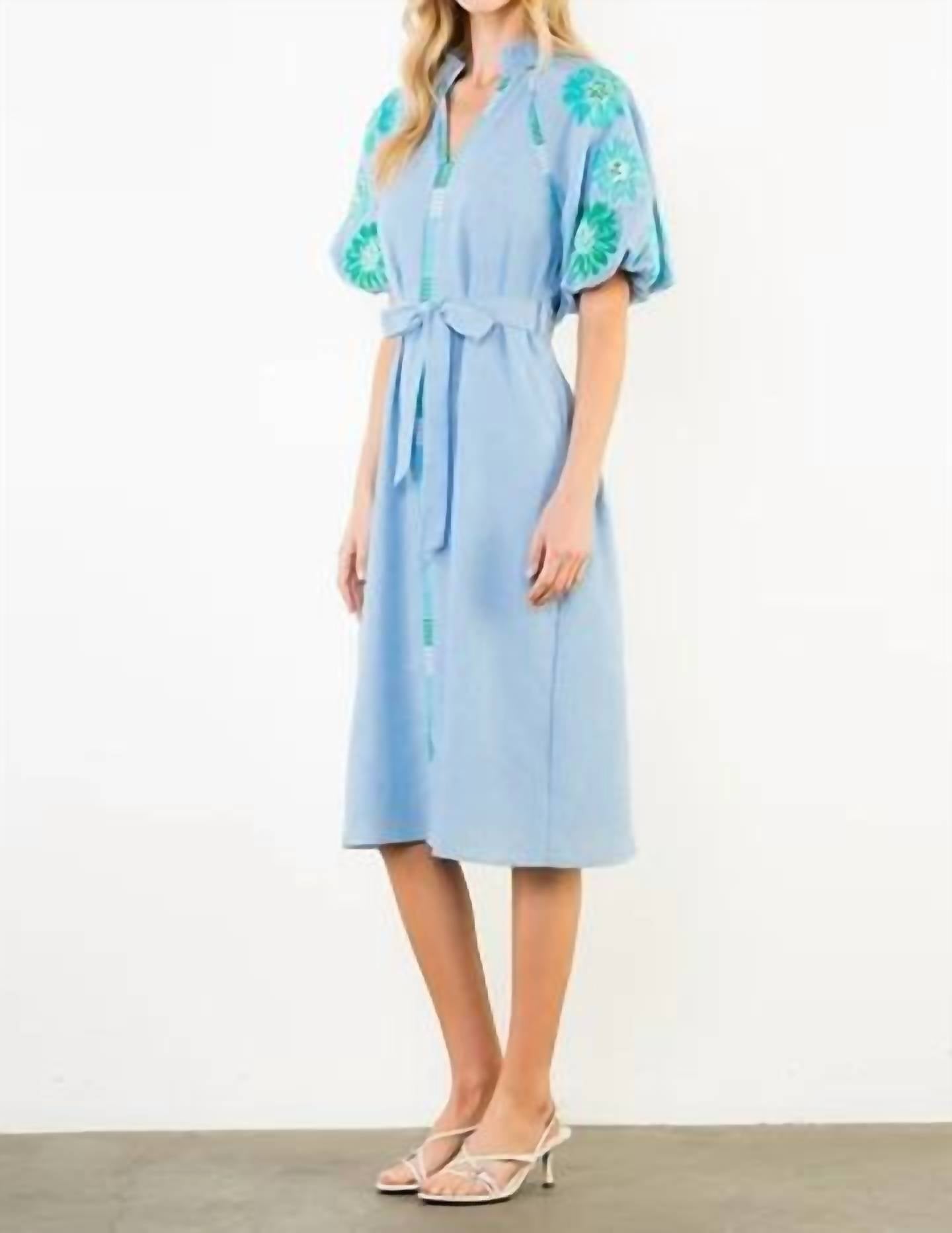 Thml - Clara Embroidered Midi Dress