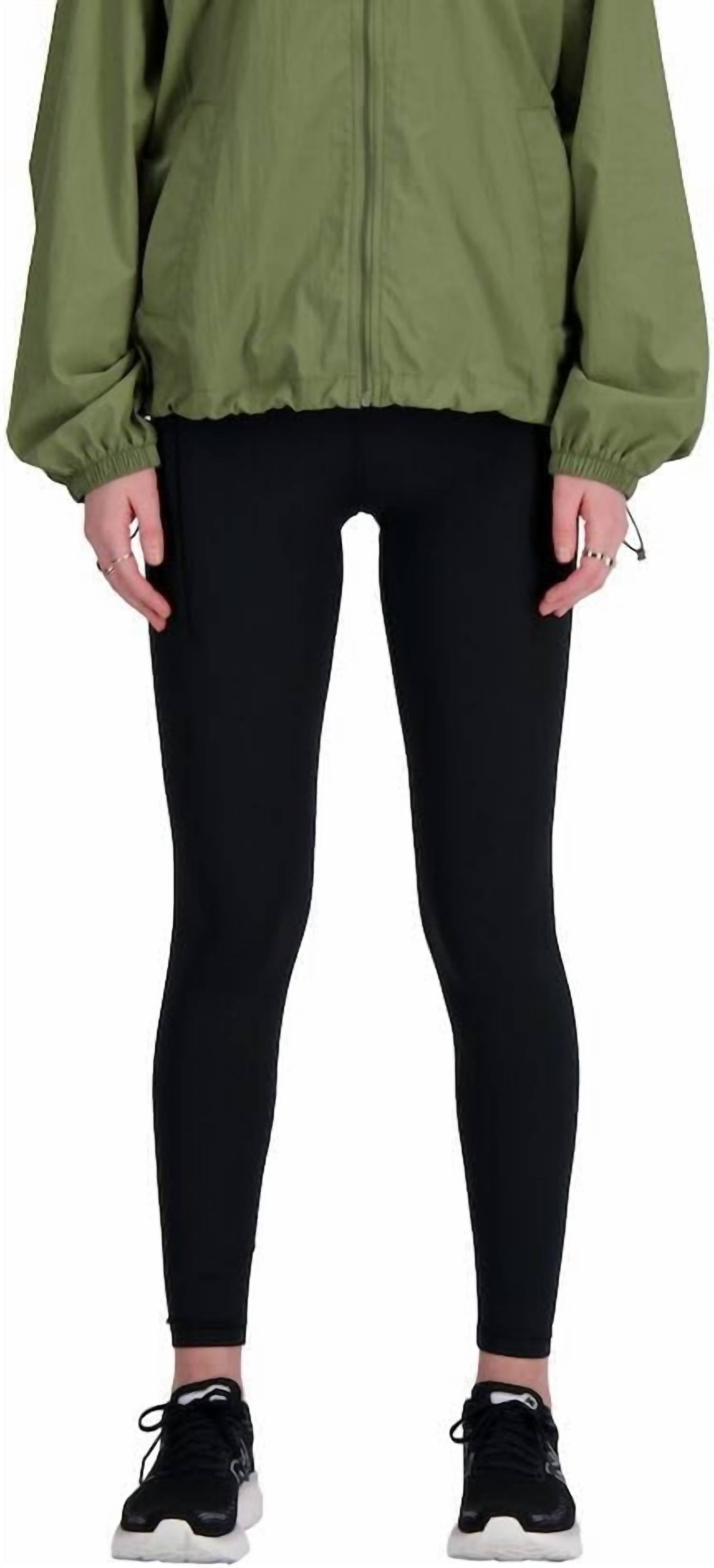 New Balance Sleek Pocket High Rise Legging 27 in black - women's pants