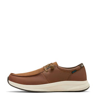 ARIAT Men's Buckeye Waterproof Shoe in brown tan woven embossed - men's loafer - alternate view