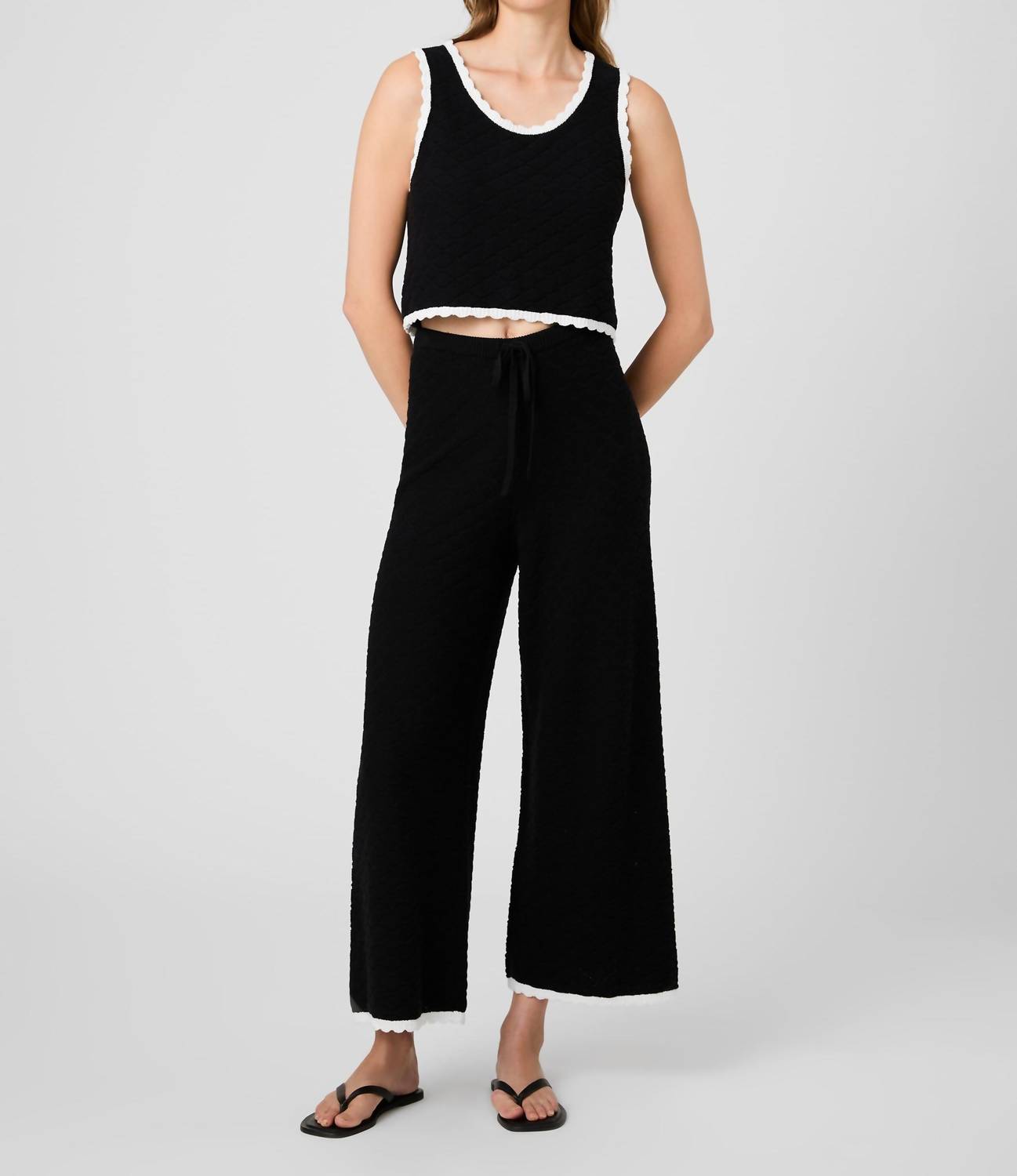 French Connection - Teddy Diamond Knit Pants