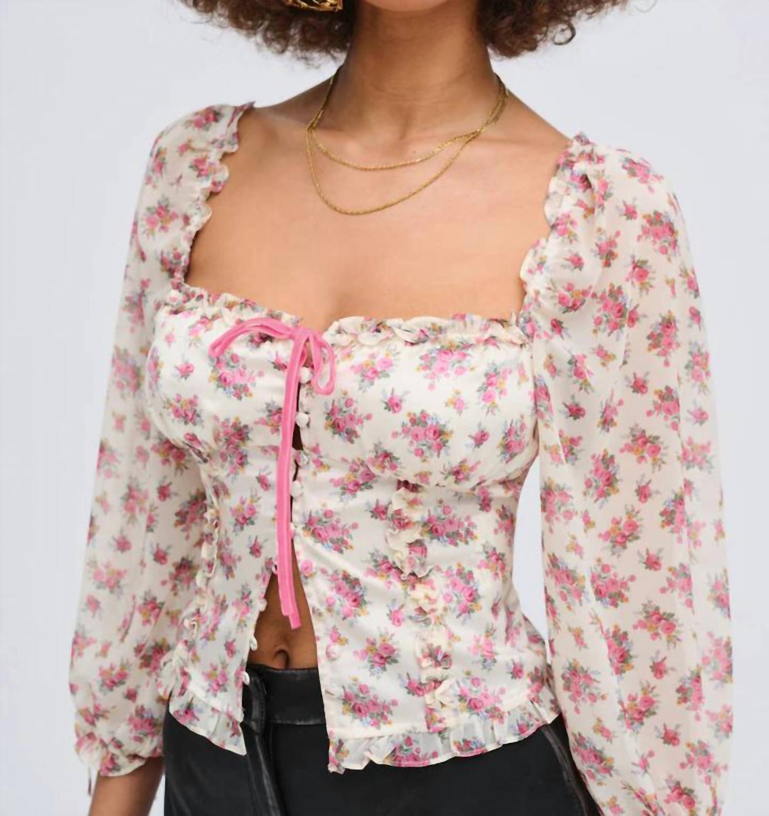 For Love & Lemons - Etienne Puff Sleeves Top