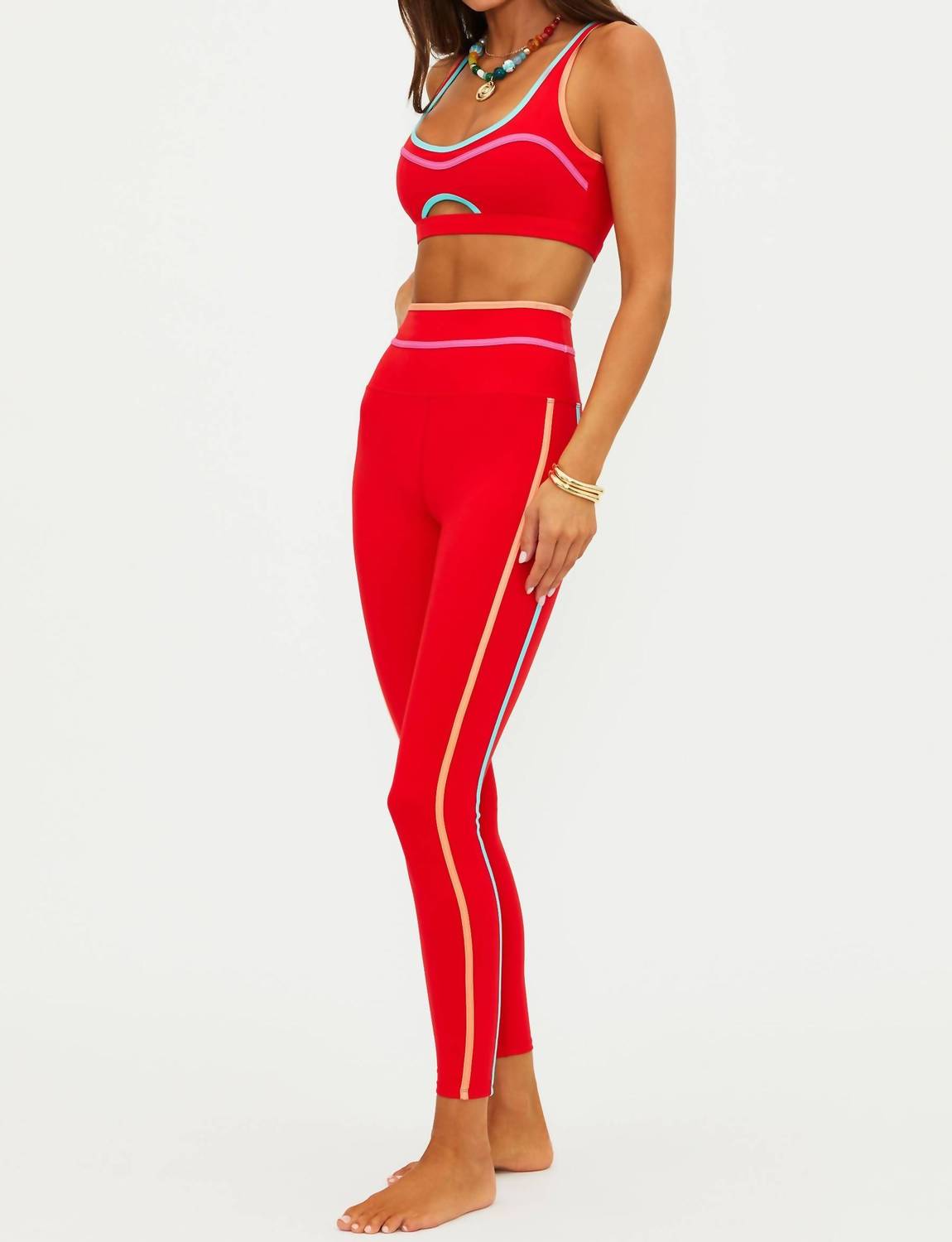 Beach Riot Solara High Compression Legging in red - women's pants - view 4