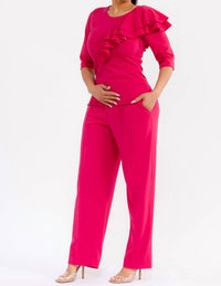 Karen T Design Pull-on Wide Leg Pants in pink - women's pants - view 4