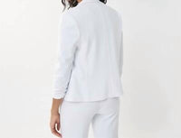 Joseph Ribkoff Quarter Sleeve Blazer in white - women's jacket - detail view