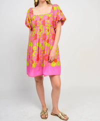 Uncle Frank - Pop Flower Border Dress
