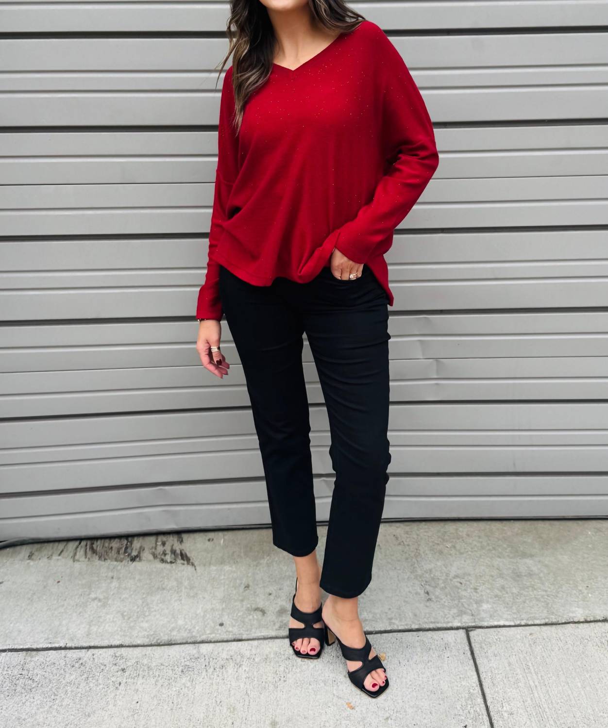 Joseph Ribkoff - Sequined Boxy Sweater Top
