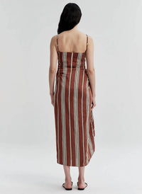 A.L.C. - Naomi Striped Linen Midi Dress