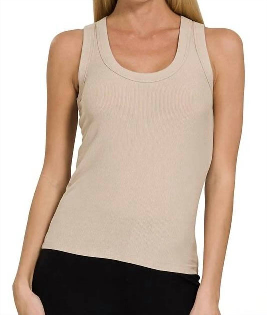 Zenana - Ribbed Scoop Neck Tank Top