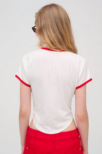 for Love & Lemons I Love You Tee in red - women's t-shirt - alternate view