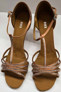 Bloch - Women's Guilia 2.5" Flare Heel Latin Sandal With Rhinestones