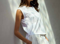 Rowan Savannah Tank Top in white - women's tank top - detail view