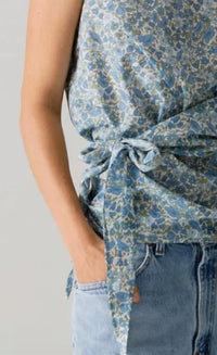 CISSA Grecian Tank Top in somerset floral - women's tank top - detail view