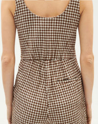 Thinking Mu - Round Neckline Trouser Mini Dress