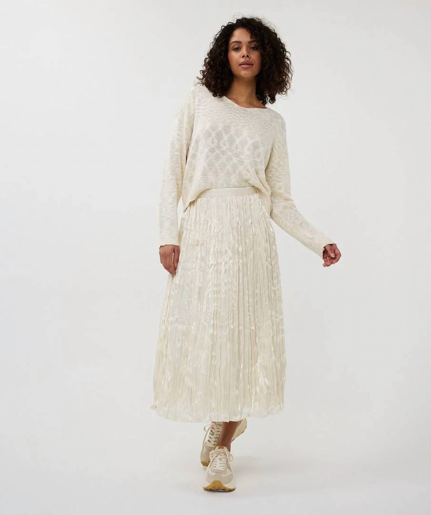 Esqualo - Svea Plisse Changeant Skirt