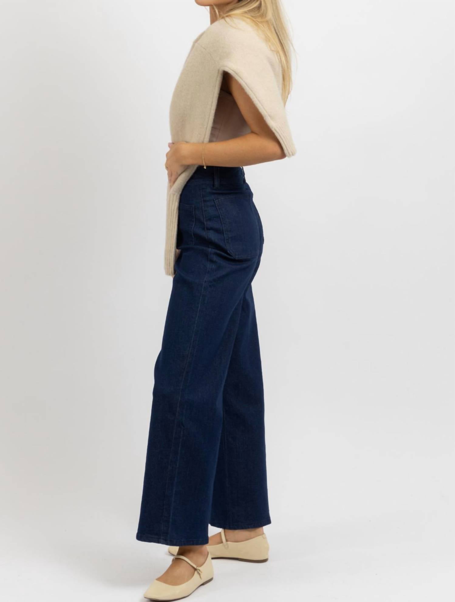 Mittoshop - Wide Leg Denim Jean