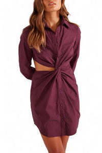 Minkpink - ALLEGRA TWISTED SHIRT DRESS