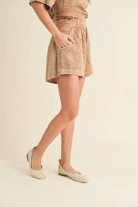 Miou Muse - Anais Double Gauze Relaxed High Waisted Shorts