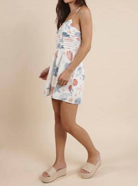 Sadie & Sage - SEASHELLS PLEATED BODICE ROMPER