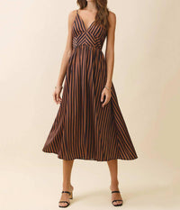 Tcec - Women's Sienna Striped Midi Dress