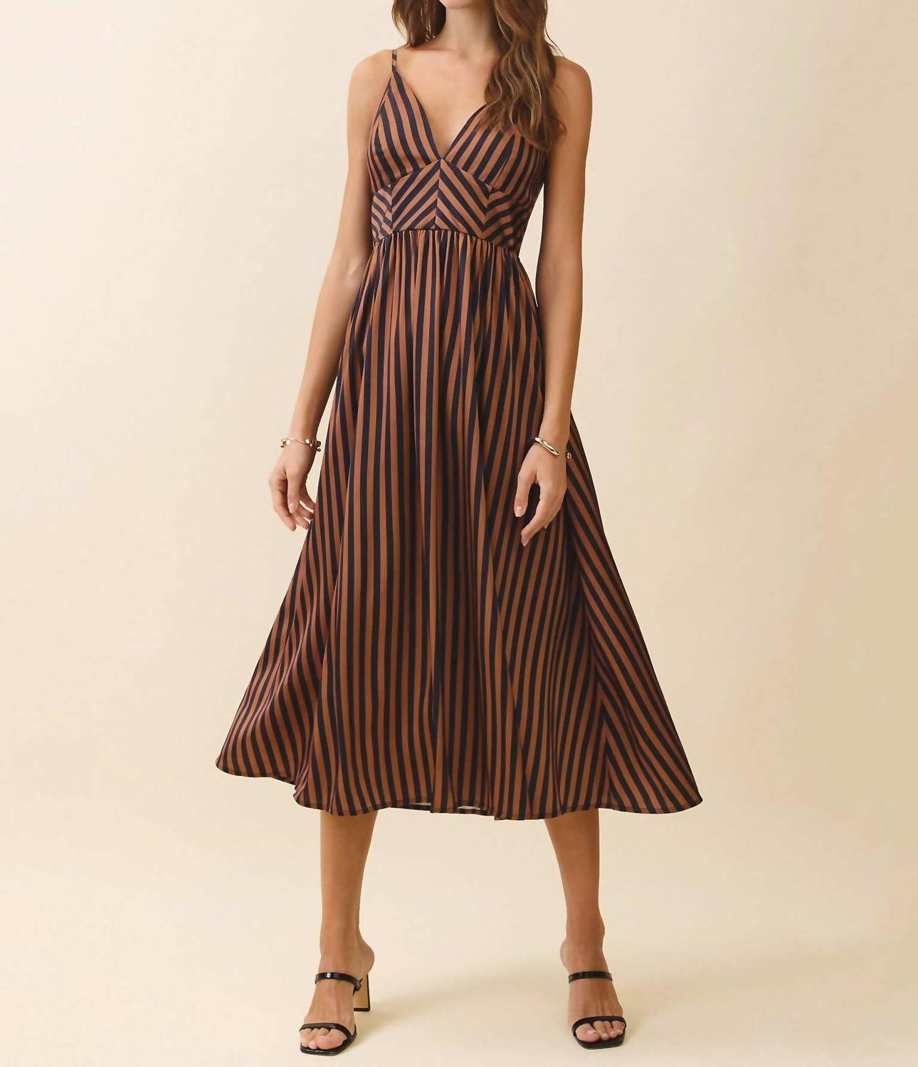 Tcec - Women's Sienna Striped Midi Dress