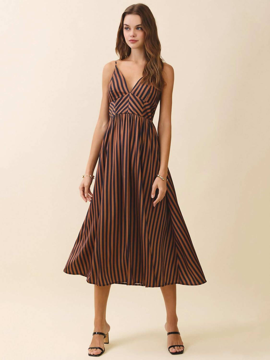 Tcec - Women's Sienna Striped Midi Dress