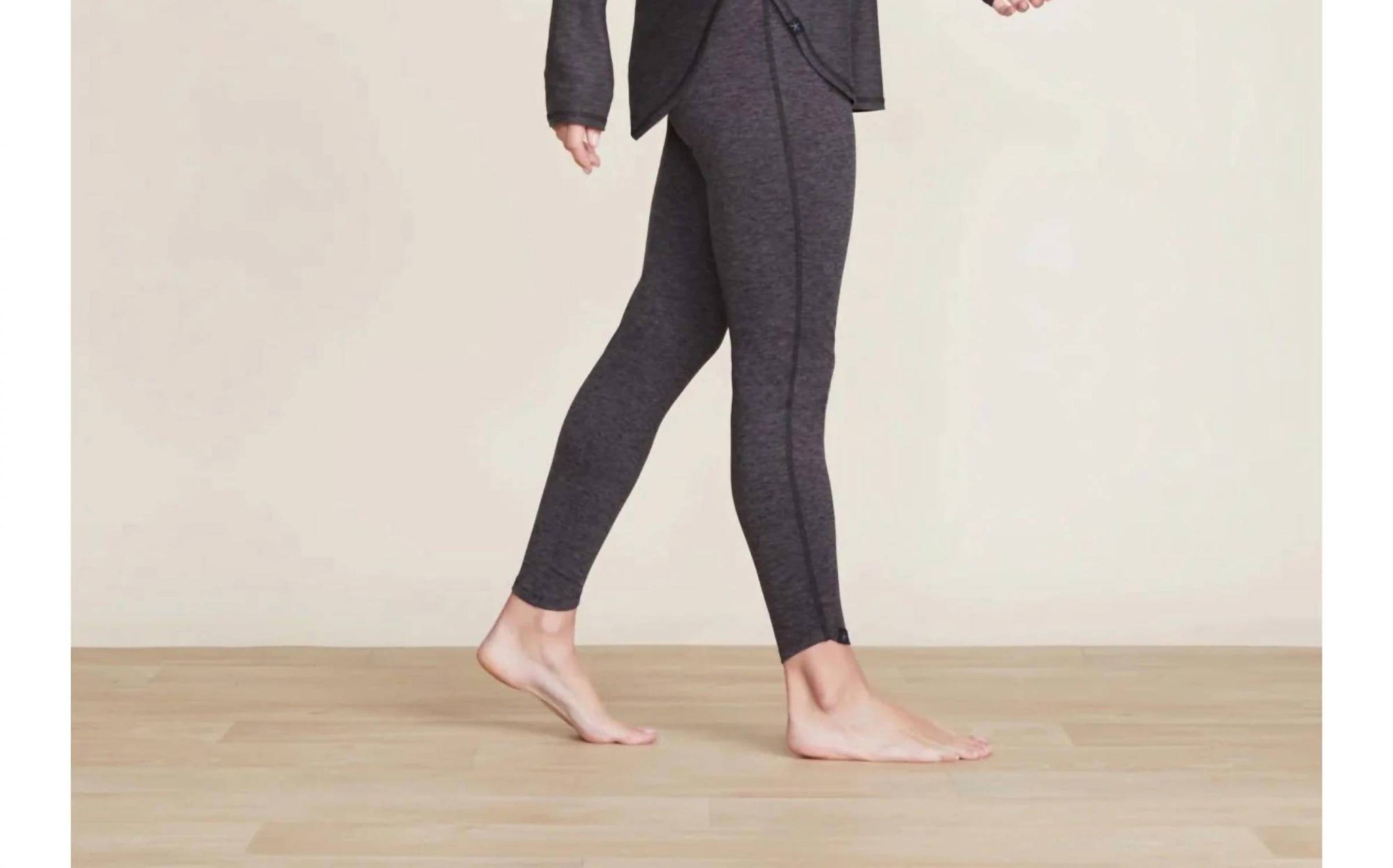 BAREFOOT DREAMS Malibu Butterchic HVY Foldover Legging in carbon - women's pants