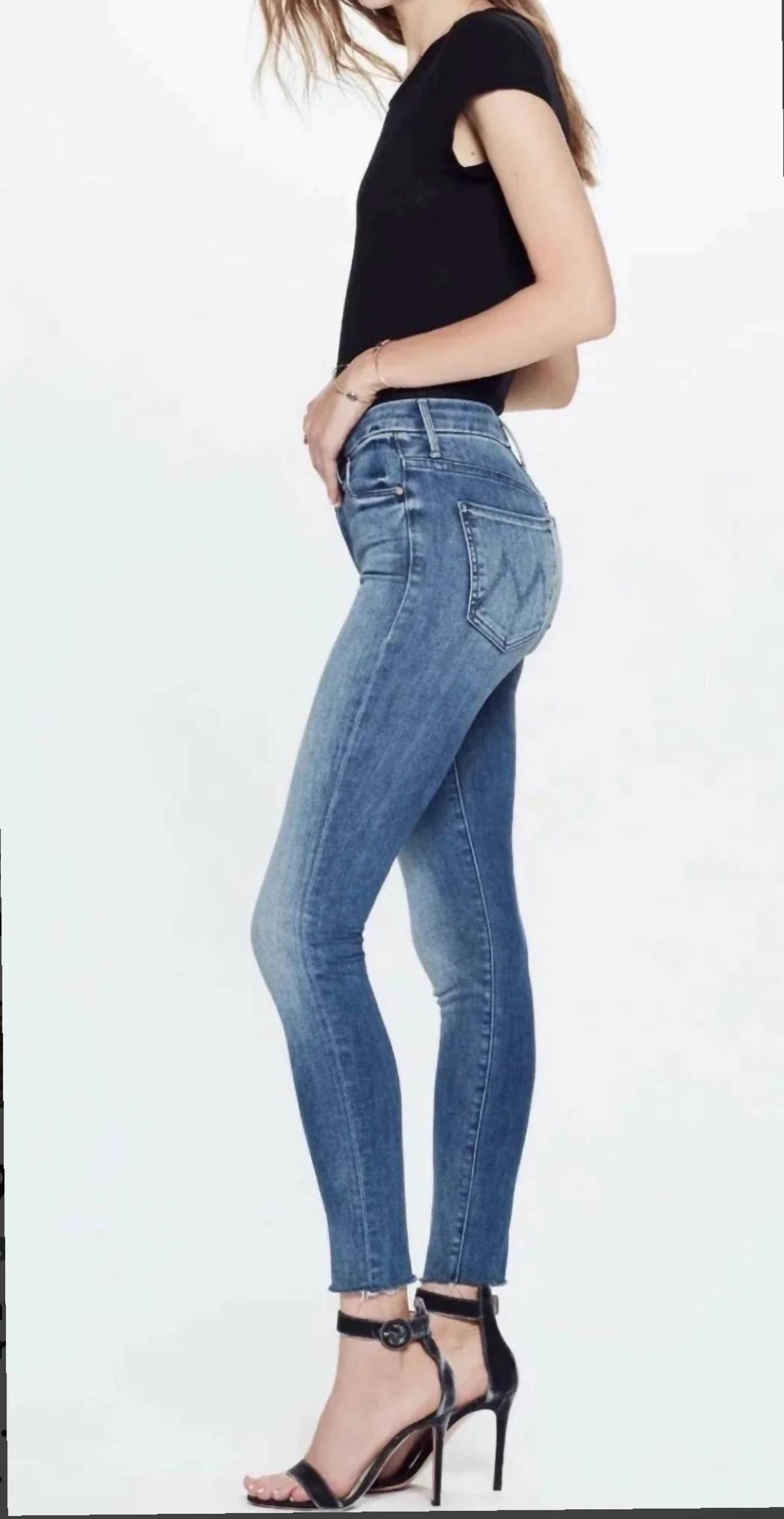 Mother - High Waisted Looker Ankle Fray Jeans