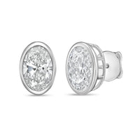 Diana M Jewels - Women's Oval Lab-grown Diamond Stud Earrings (9.00 Tcw) - Elegant Plus