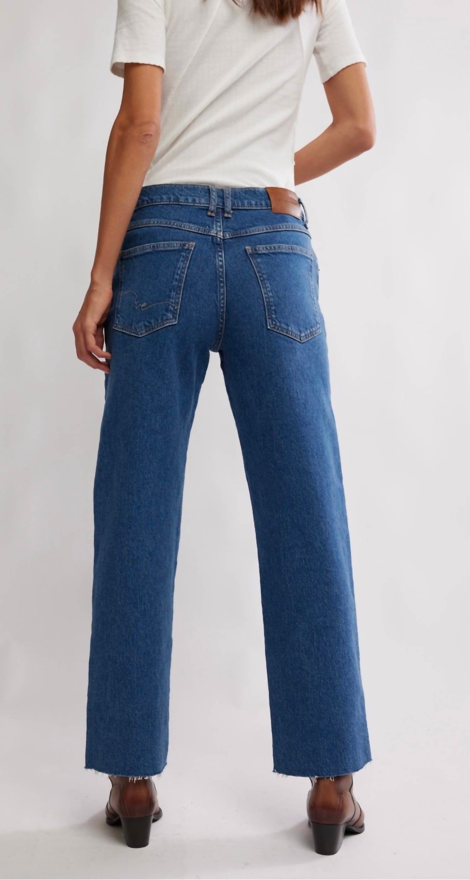 Free People - RISK TAKER MID RISE STRAIGHT JEANS
