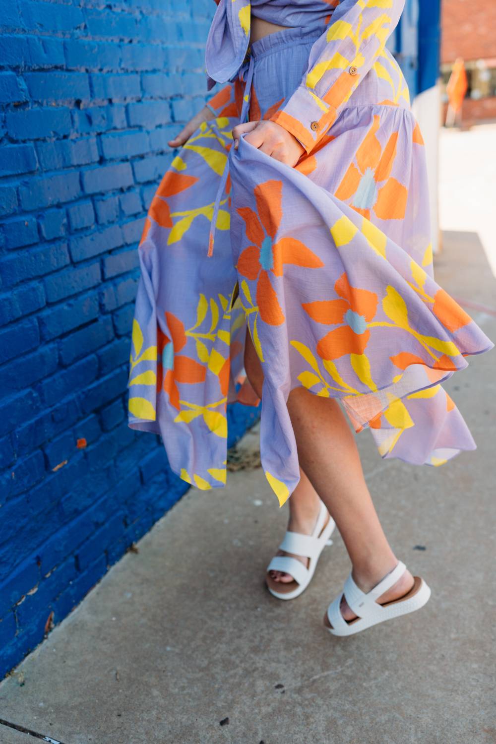 Ivy Jane - Large Floral Swing Skirt