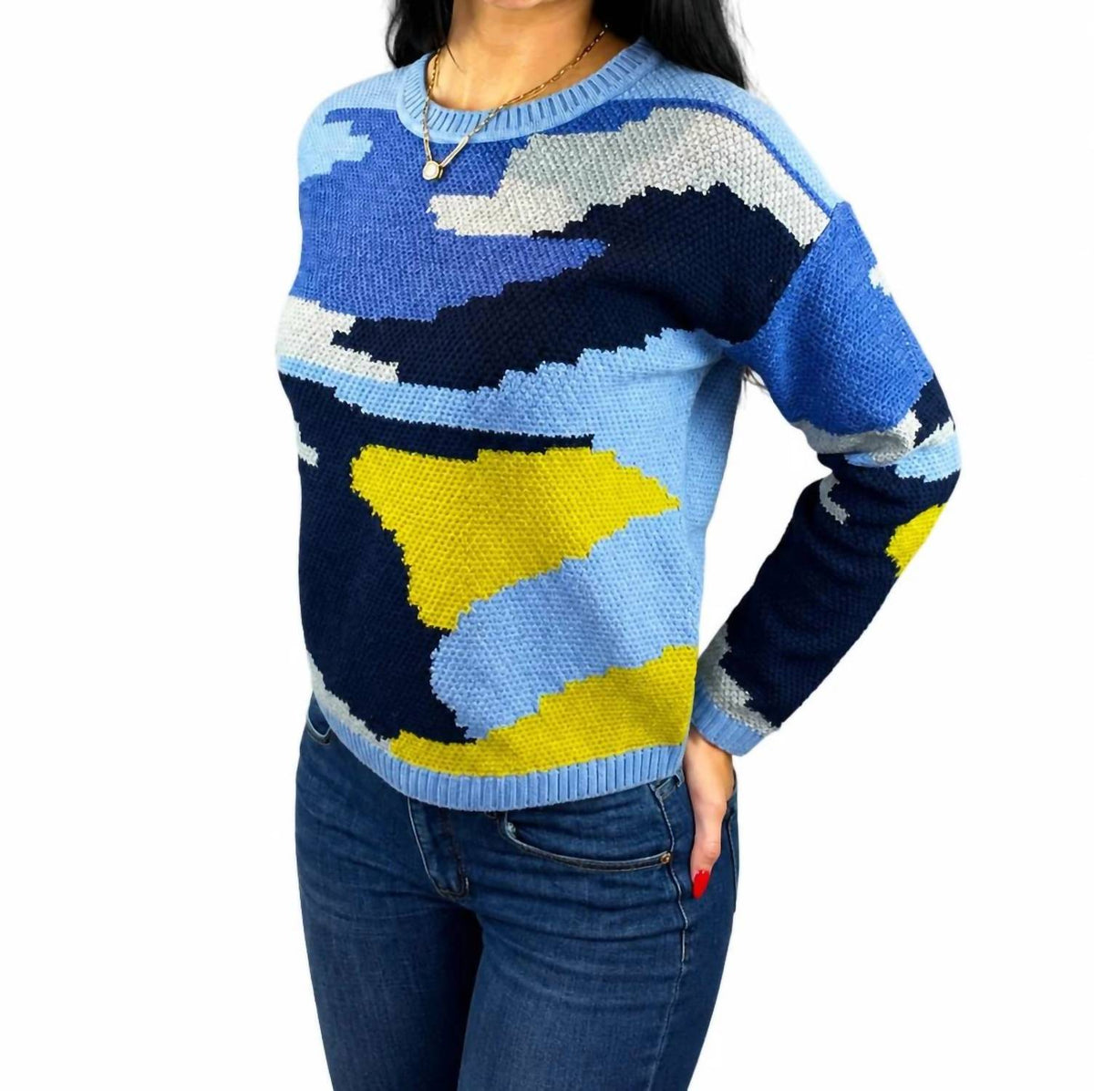 Mb By Tribal - Drop Shoulder Knit Sweater
