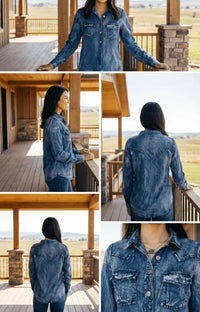 Lucky & Blessed - Washed Western Denim Shirt