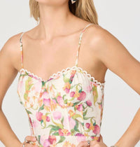 Astr - Lianna Floral Bustier Maxi Dress