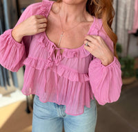 Le Lis - Ruffle Scoop Neck Top
