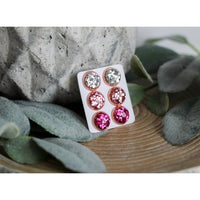 Urban Gemms - Women's Glitteratzzi Stud Earring Set