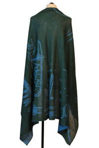 Moyuru - Women's Reversible Abstract Print Stole Wrap
