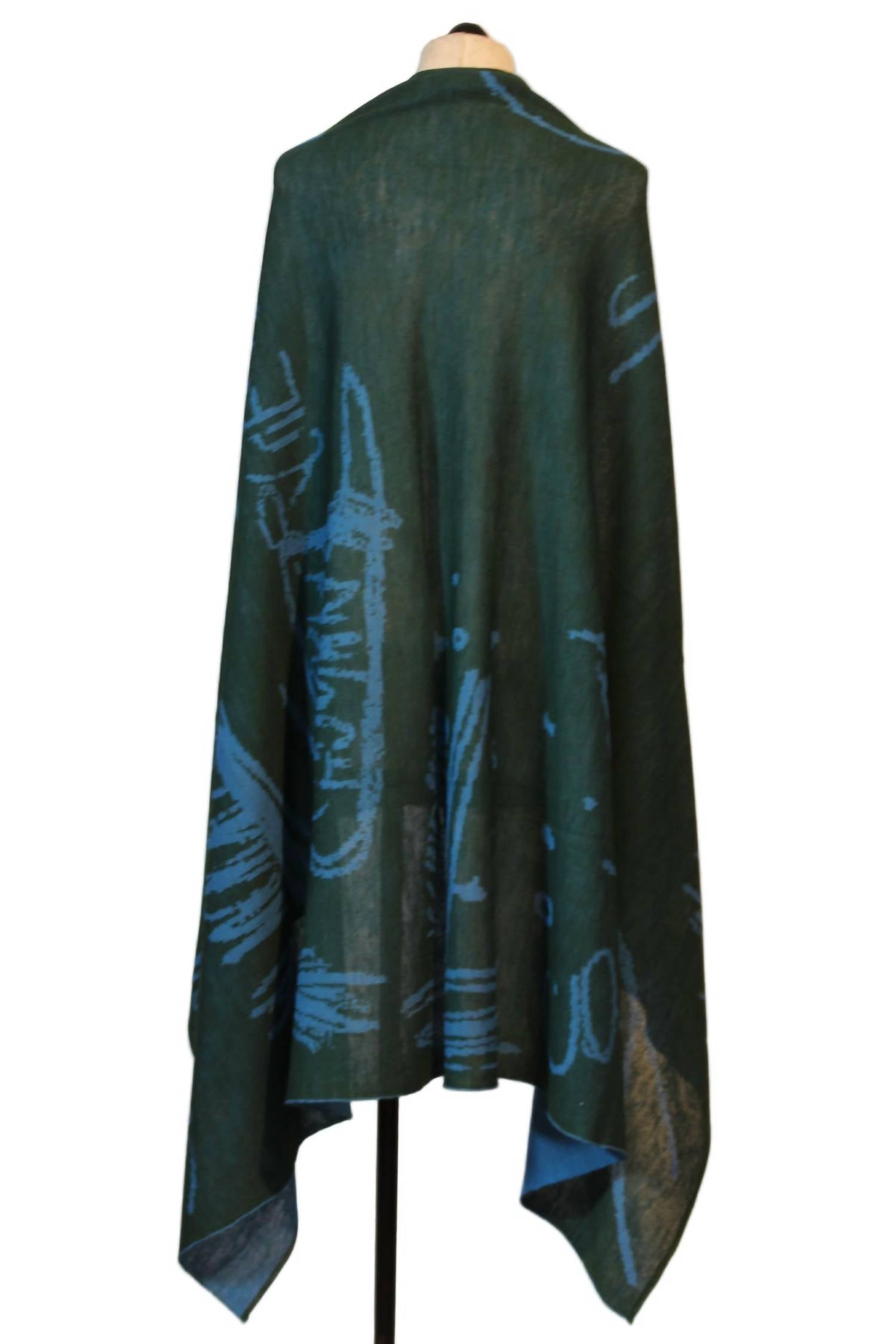 Moyuru - Women's Reversible Abstract Print Stole Wrap