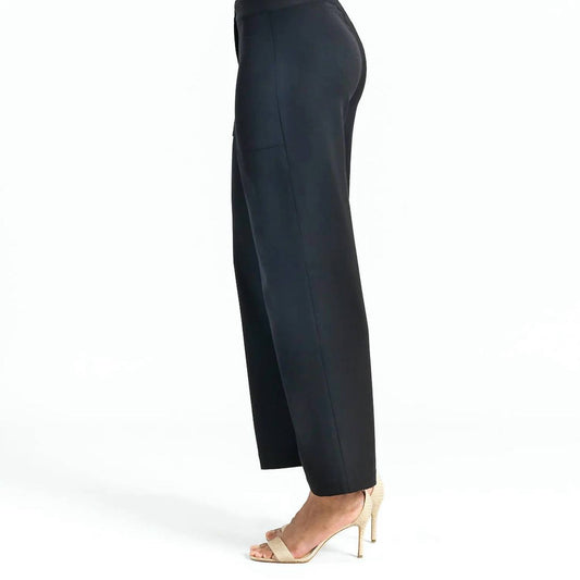 Clara Sunwoo - Woven Twill Zip Closure Wide Leg Pocket Trousers