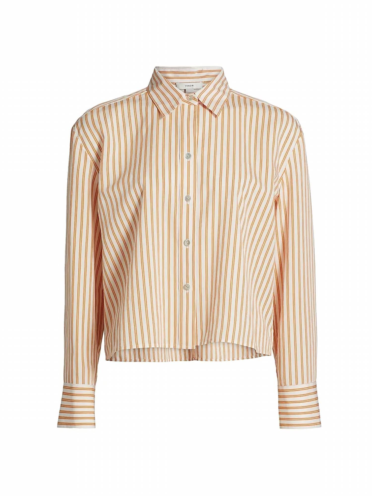 Vince - Till Stripe Cropped Button Down