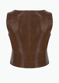 Zeynep Arcay - Women's Leather Vest Top