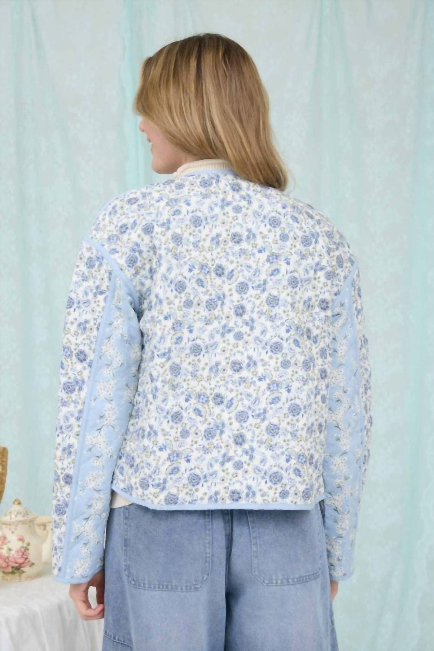 Blu Pepper - Long Sleeve Quilted Jacket