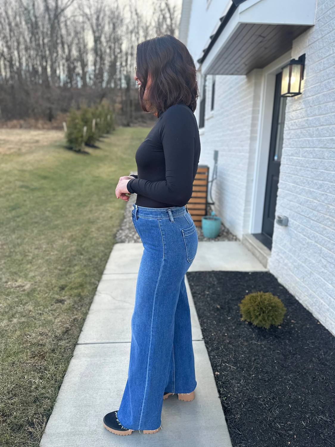 Risen - Hinsdale High Rise Wide Leg Jeans