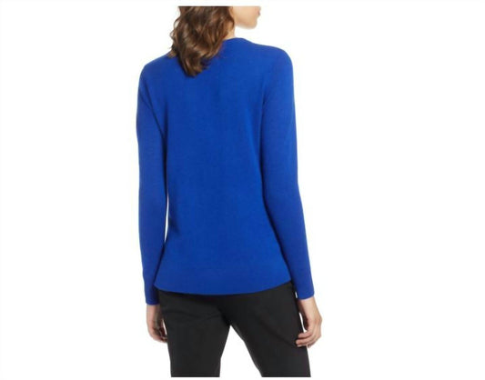 Halogen - Crewneck Cashmere Lightweight Side Slits Mazarene Sweater