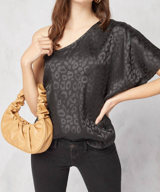 Entro - One Shoulder Leopard Top