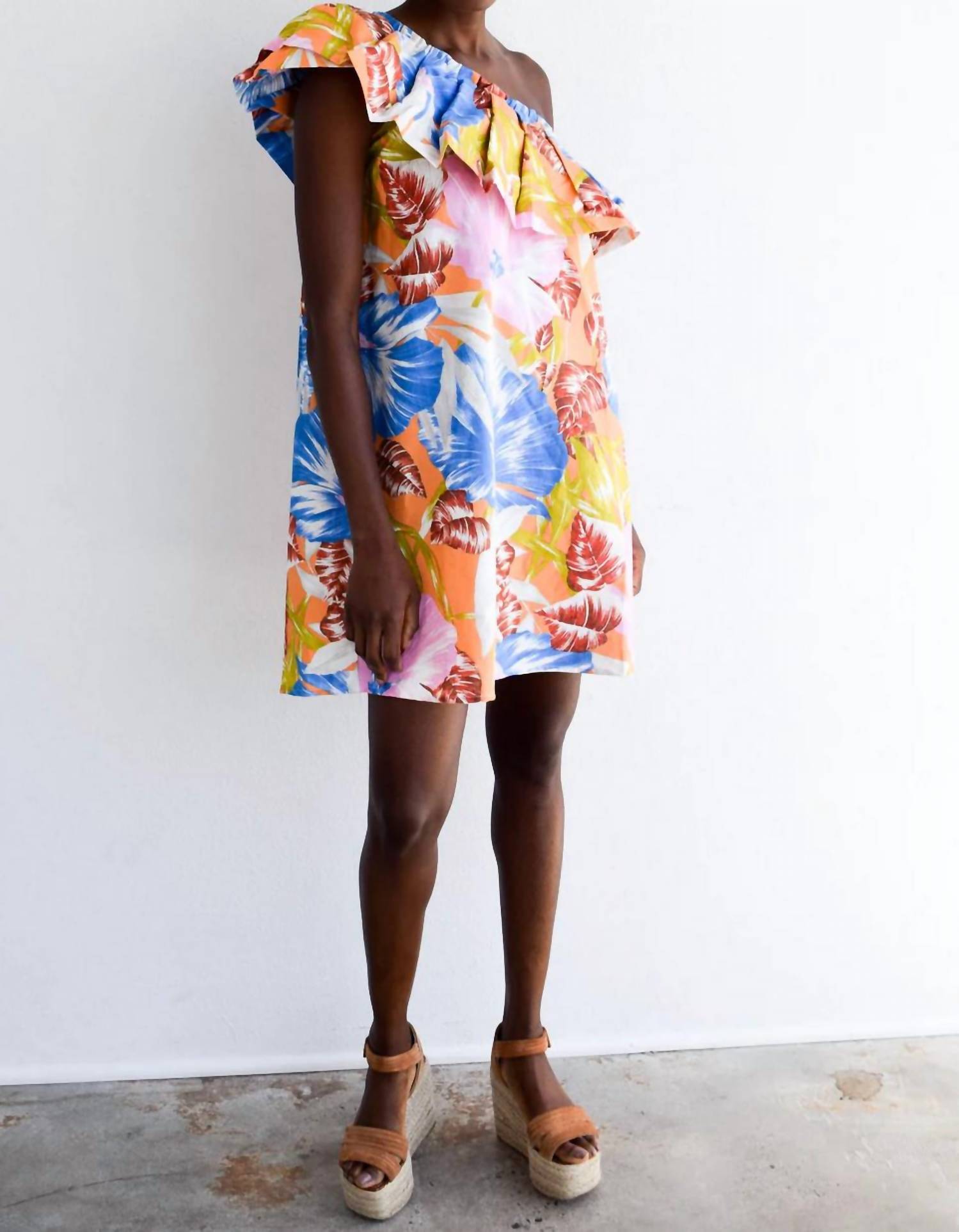 Never A Wallflower - One Shoulder Mini Dress