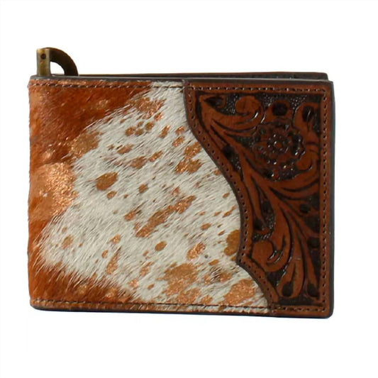 Nocona Belt Co. - Men's Tooled Calf Hair Wallet