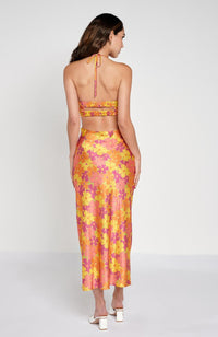 Recycled Satin Cutout Maxi Dress