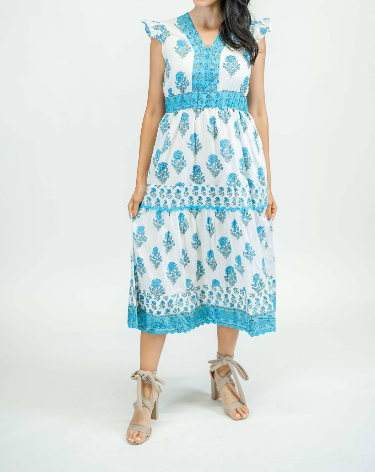 VICTORIA DUNN Hallie Midi Dress in capri - women's dress